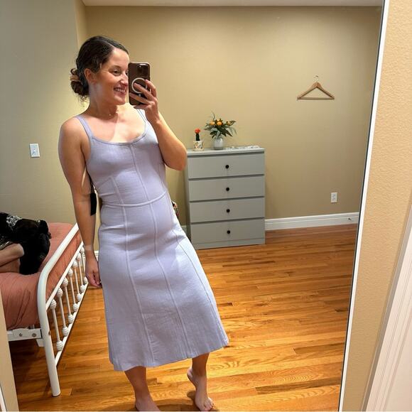 NWT mariam anna barska Purple Lavender Sexy Bodycon Maxi Dress Medium - Picture 4 of 14